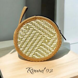 Round 02 Tan and Cream Woven Women's Bag